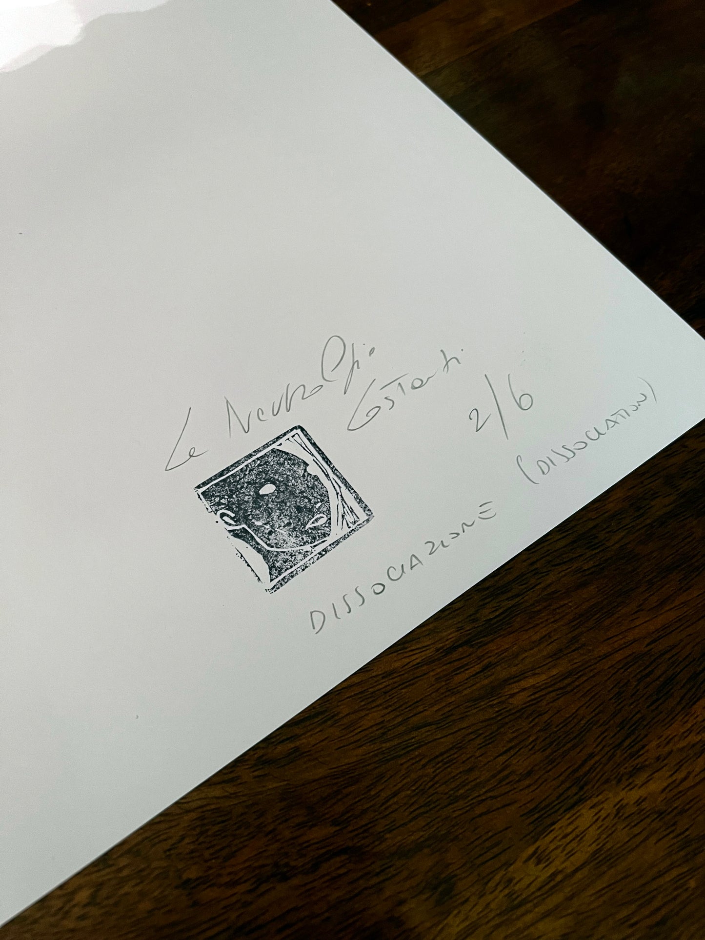 Le Nevralgie Costanti, Dissociation - Signed Print