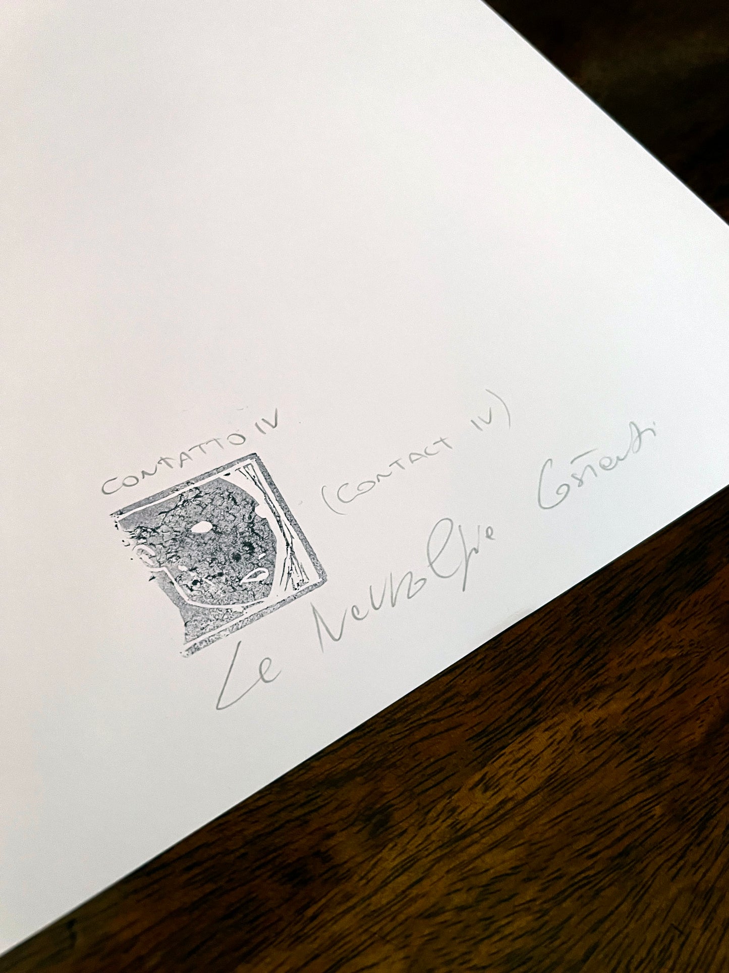 Le Nevralgie Costanti, Contact IV - Signed Print