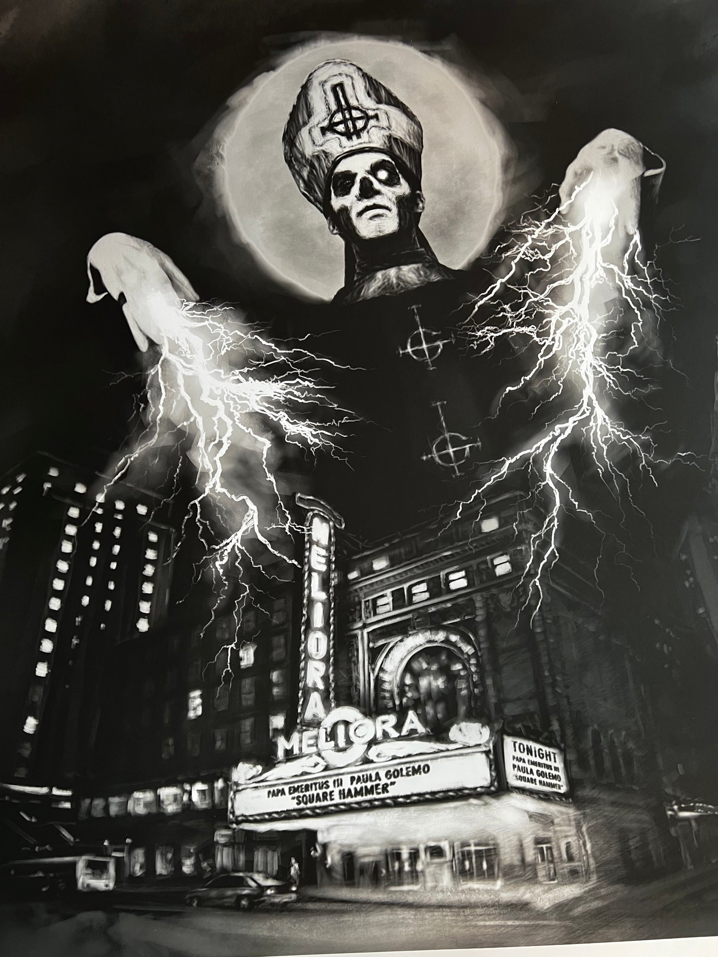 Paula Golemo, Square Hammer - Signed Print