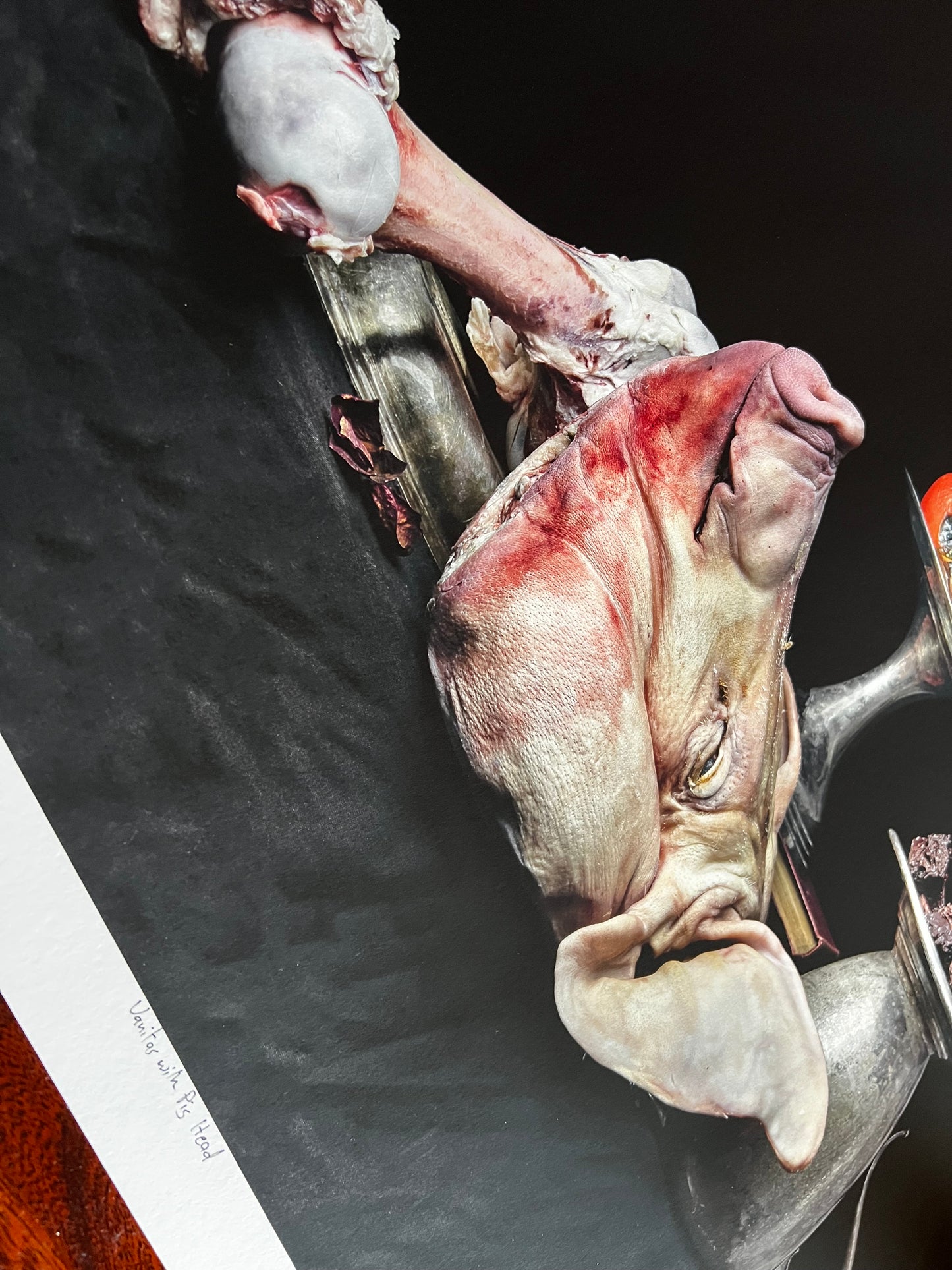 Neal Auch, Vanitas with Pig Head - Signed Print
