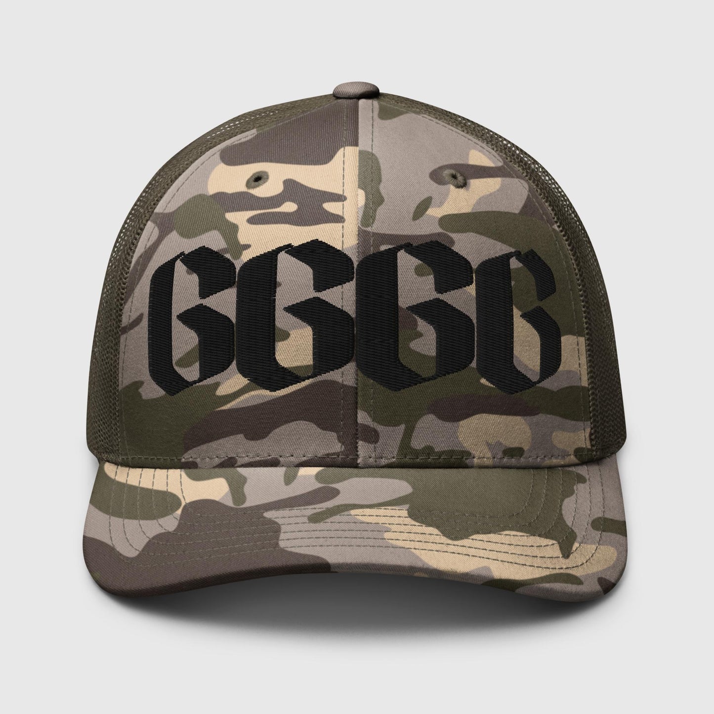 6666 Camouflage trucker hat